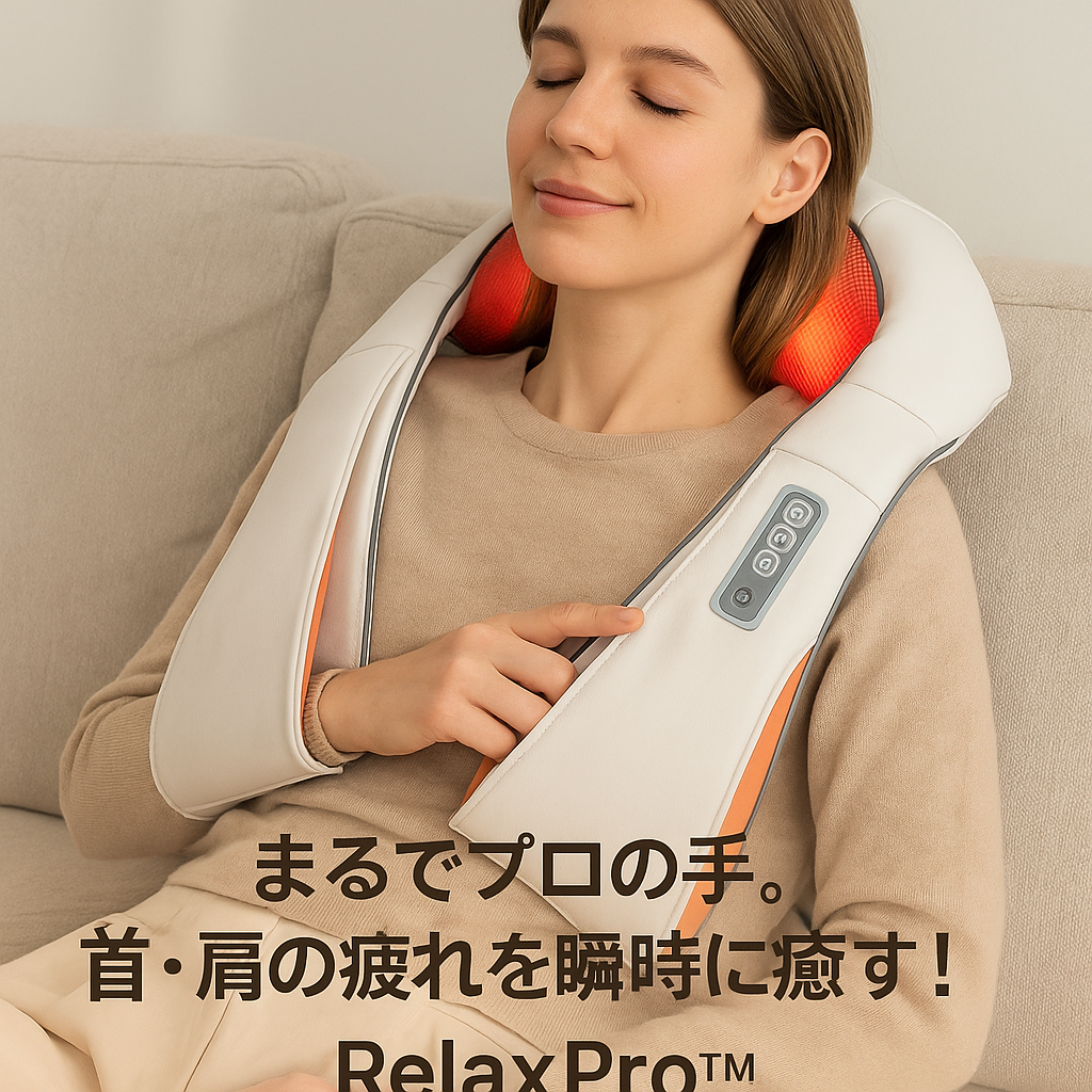 RelaxPro™ 温熱付きネックマッサージャー